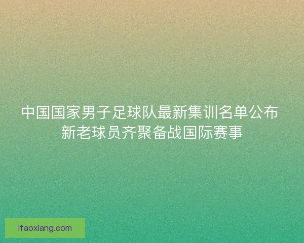中国国家男子足球队最新集训名单公布 新老球员齐聚备战国际赛事