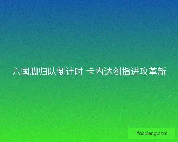 六国脚归队倒计时 卡内达剑指进攻革新